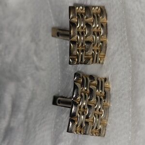 Anson VINTAGE Gold Thatched Textured Cufflinks